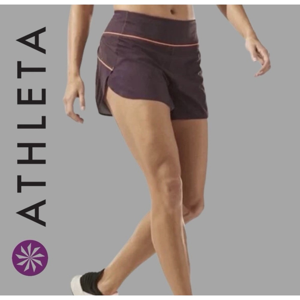 Athleta Run With It Piping Short in Agateโ Purple Size XS Lined Running Short